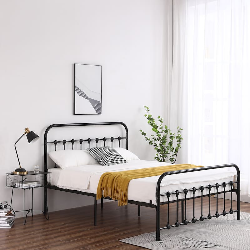Modern Single-Layer Curved Frame Bed