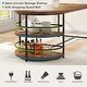 preview thumbnail 6 of 4, 71-inch Dining Table with Half Round Storage Shelf by Lee Furniture