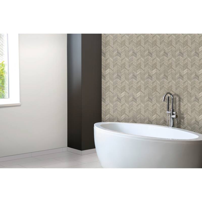 Ackland AKN-P-GL12X15CVM-CA Glacis - 12" x 15" Porcelain Chevron