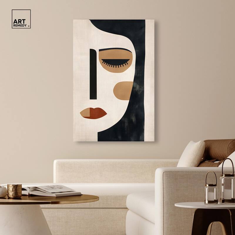 Face Moderne II Canvas by Art Remedy, Gallery Wrapped