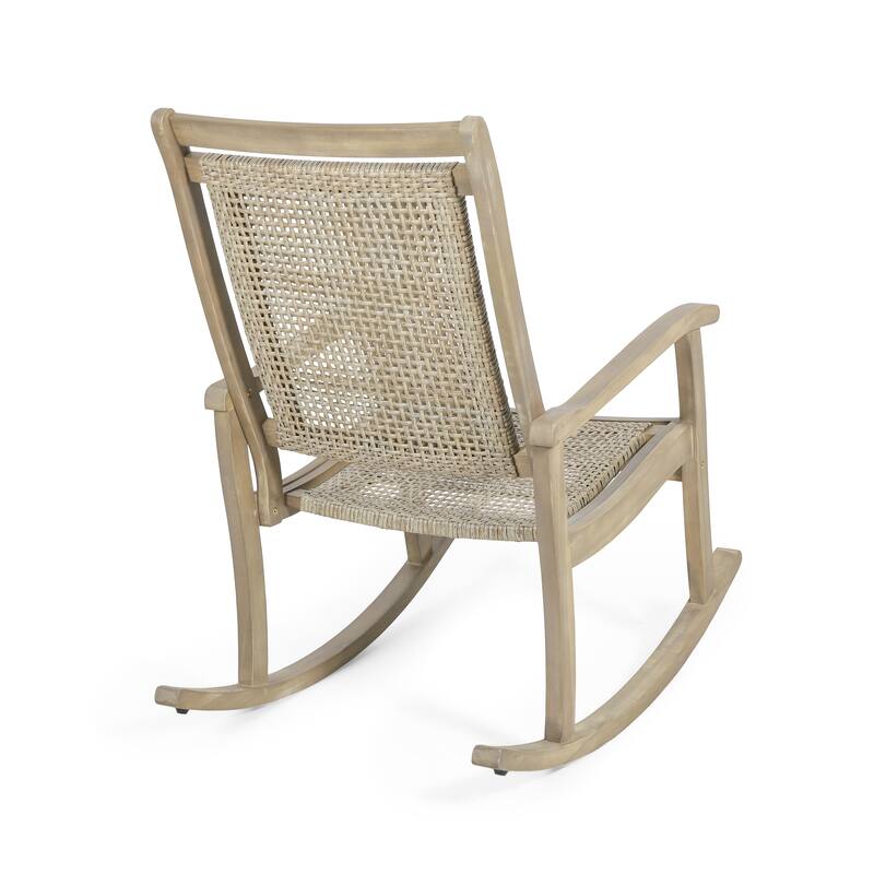 Lucas Outdoor Rustic Wicker Rocking Chairs (Set of 2) by Christopher Knight Home