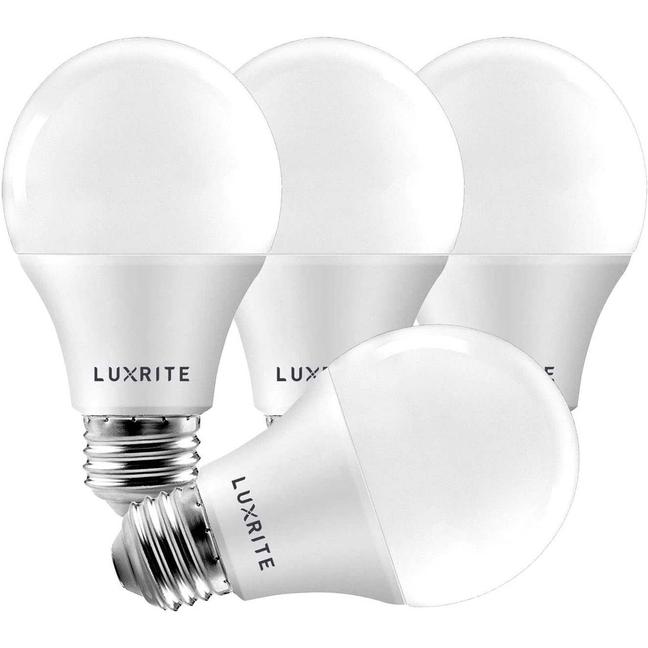 A19 LED 800 Lumen Light Bulb 2700K Warm White 6.5W 60W Equivalent E26 6-Pack 