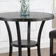 preview thumbnail 17 of 17, Roundhill Furniture Biony 3-Piece 36" Round Espresso Bar Table with 2 Nail Head Barstools