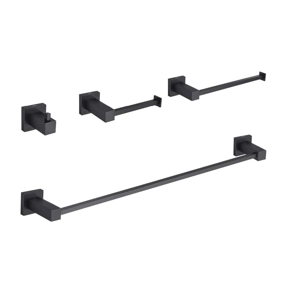 Cube 4 Piece Bathroom Hardware Set