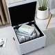 preview thumbnail 115 of 149, Adeco Square Storage Ottoman 17 inch Footstool