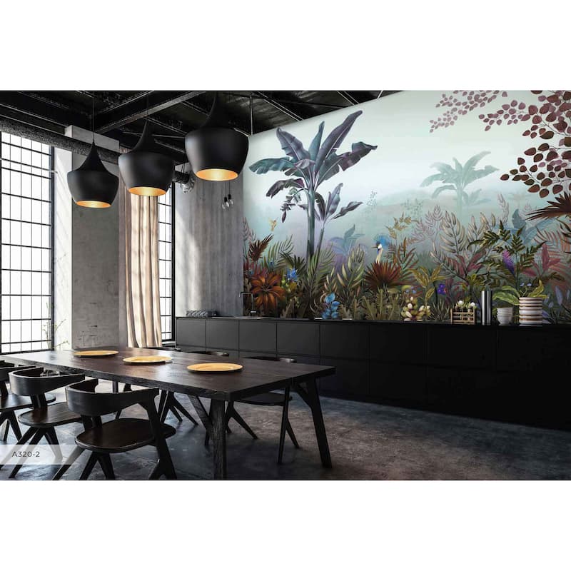 Exotic Jungle Scene Tropical FoliageWallpaper Mural