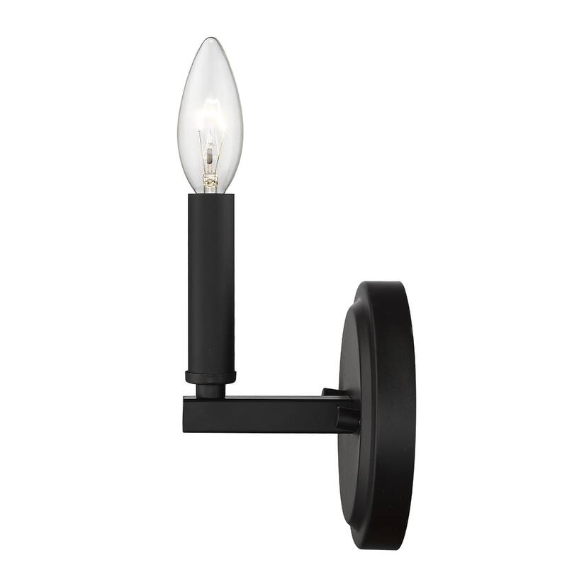 One Light Steel Wall Sconce Reversible Mount Ready - 4” x 5” x 6.63” (D x W x H)