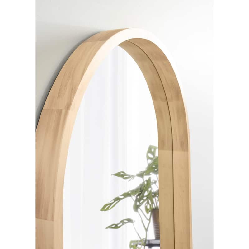 Kate and Laurel Hutton Wood Framed Capsule Mirror