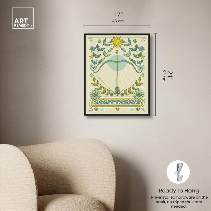Sagittarius Stars Card Canvas by Art Remedy