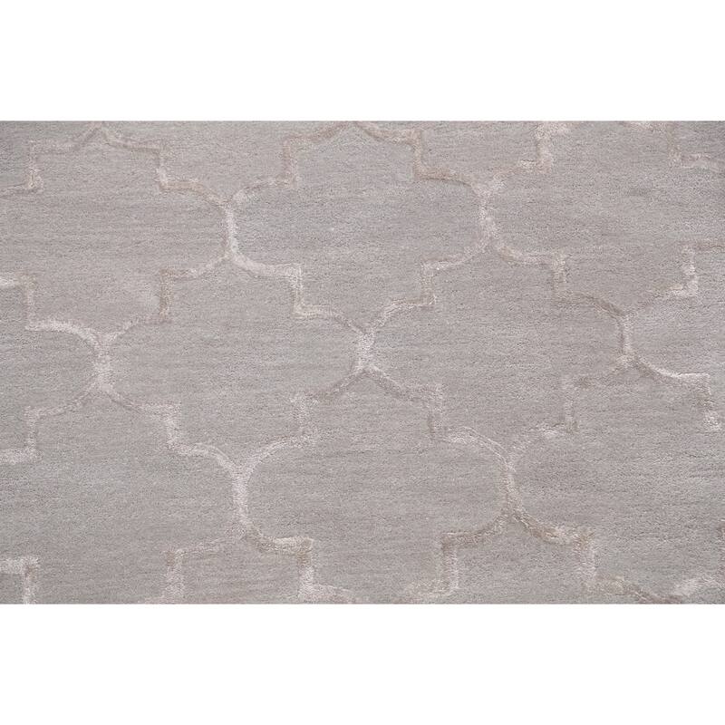 Modern Wool/ Silk Trellis Oriental Home Decor Area Rug Hand-Tufted - 4'0" x 6'0"
