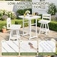 preview thumbnail 31 of 48, 3-Piece HDPE Counter Height Bar Set with 2 24.8'' Height Swivel Bar Stools and 29.92'' W Square Bar Table,Pub table sets of 3