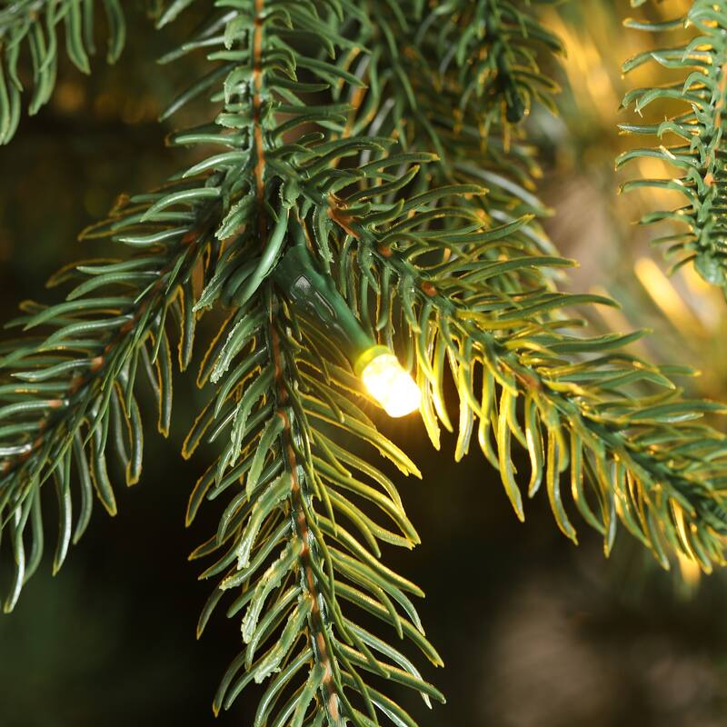 Glitzhome 7.5FT/9FT/11FT/15FT Pre-Lit Green Slim Fir Artificial Christmas Tree with Remote Control