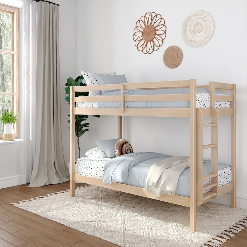 Now Furniture Bunk Bed for Kids, Twin over Twin - Textured Natural