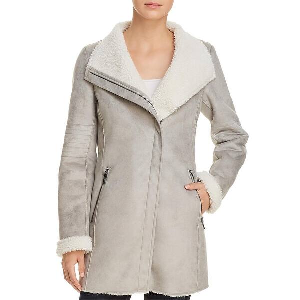 Shop Calvin Klein Womens Long Coat Winter Faux Suede Overstock
