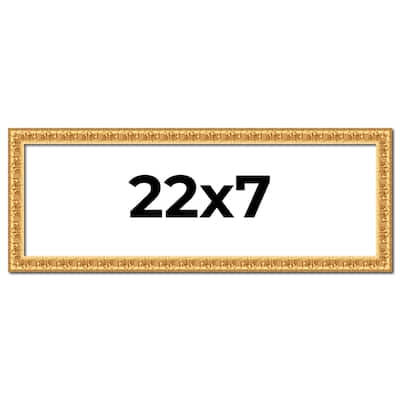 22x7 Frame Gold Real Wood Picture Frame
