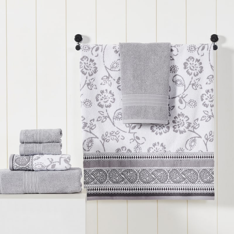 Modern Threads Ophelia 6-Piece Yarn Dyed Jacquard Towel Set