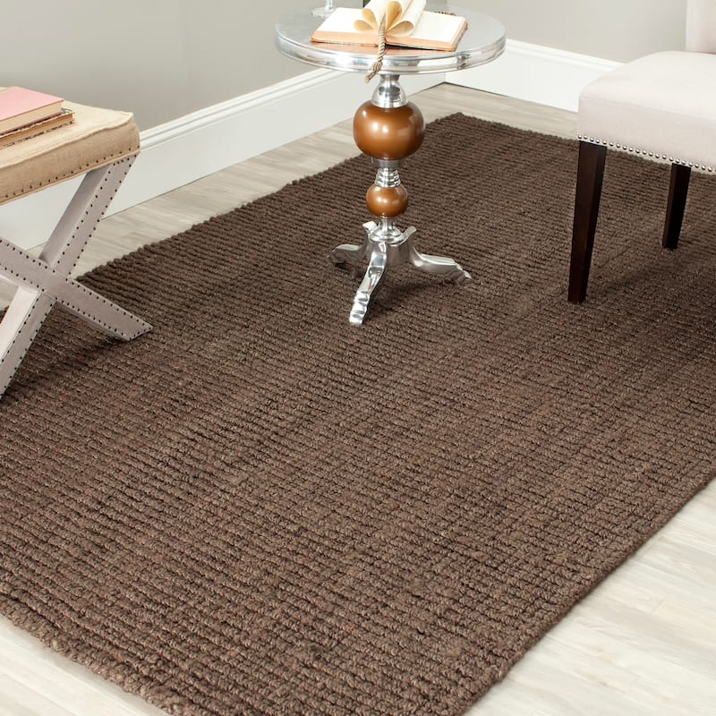 SAFAVIEH Jerneja Handmade Solid Chunky Jute Area Rug - 9' x 12' - Brown