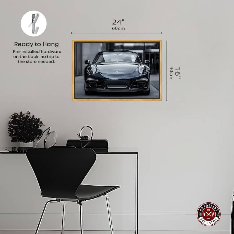 Notoriart Classy Car Framed Car 1 Piece Canvas Wall Art