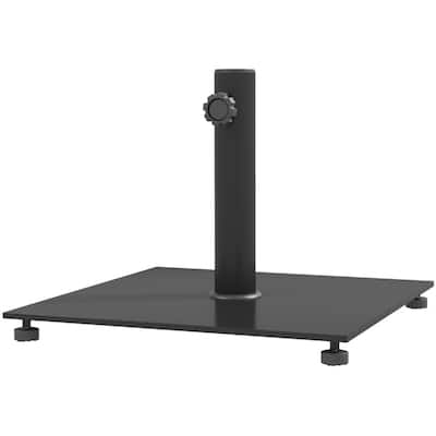 Heavy Duty Metal Umbrella Base with Adjustable Pads for Outdoor Patios and Gardens Fits 1.5 to 1.9 Inch Poles