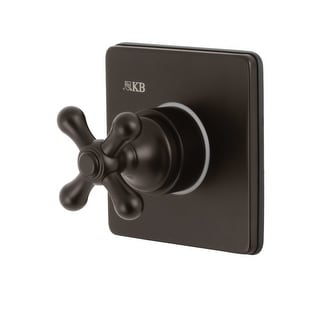 Kingston Brass Angle Stop Valve - 5/8 X 1/2 OD Comp, Matte Black, Quarter Turn Shut-Off