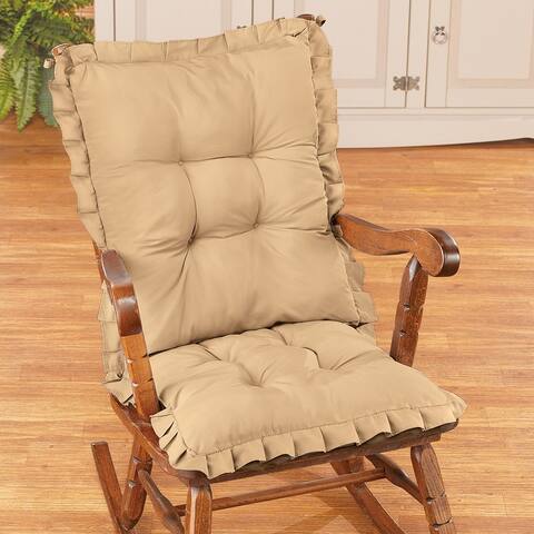 Ruffled Edge 2-Piece Rocking Chair Cushions
