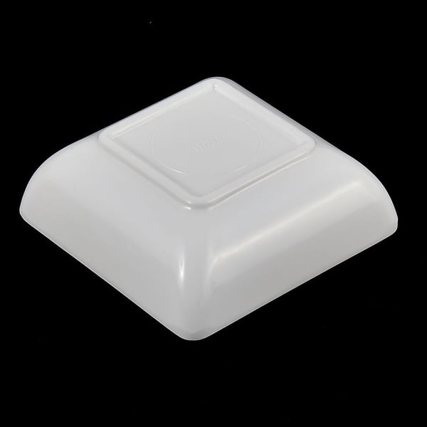 slide 2 of 2, Square Shaped Sushi Soy Sauce Wasabi Dipping Dish Plate White 7.2 x 7.2cm White