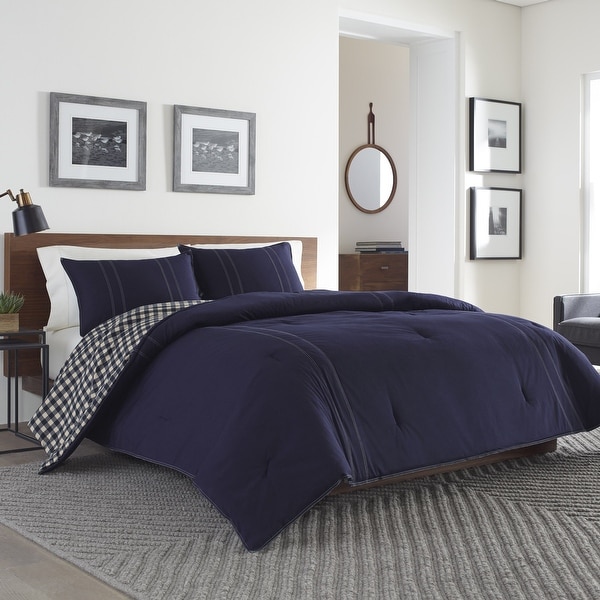 Nautica Seaward ONE Euro Sham Cotton Choice of Navy Twill or Denim 26" x 26" NEW 
