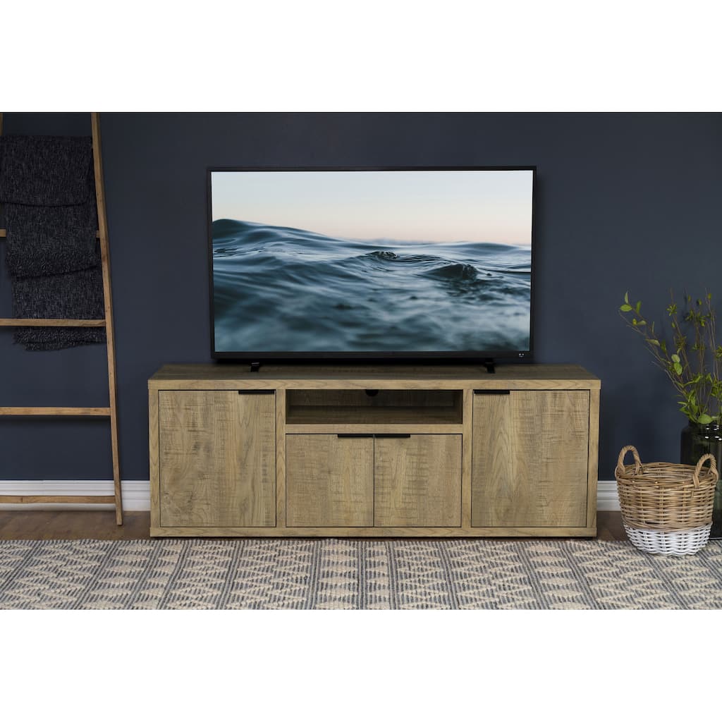 Starkey Mango 4-door TV Stand with Open Shelving