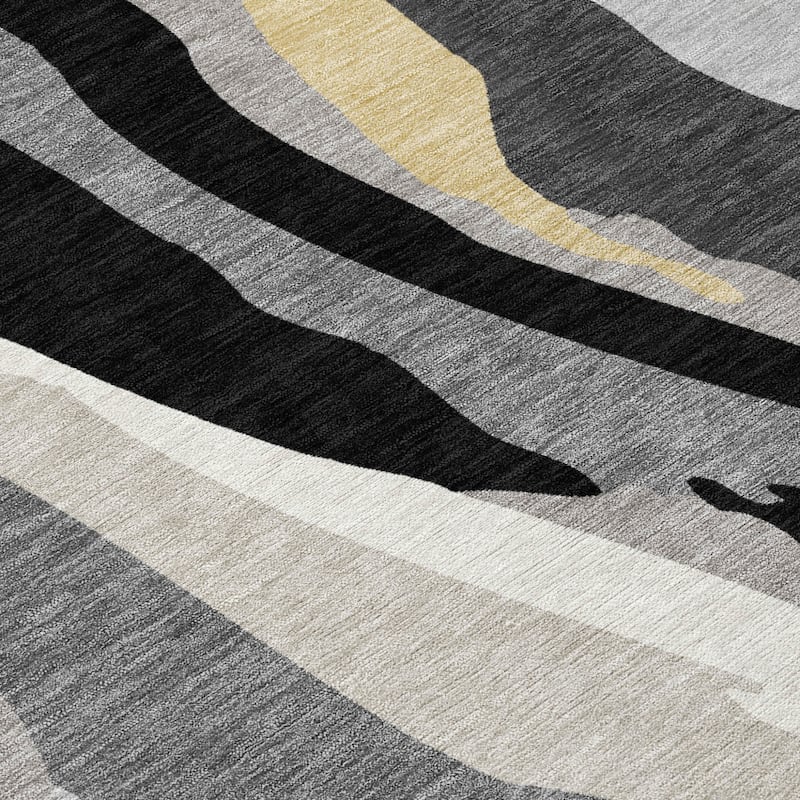 HomeRoots Abstract Transitional Rectangle Outdoor Rug