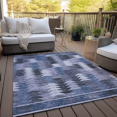 Machine Washable Indoor/ Outdoor Chantille Boho Moroccan Rug