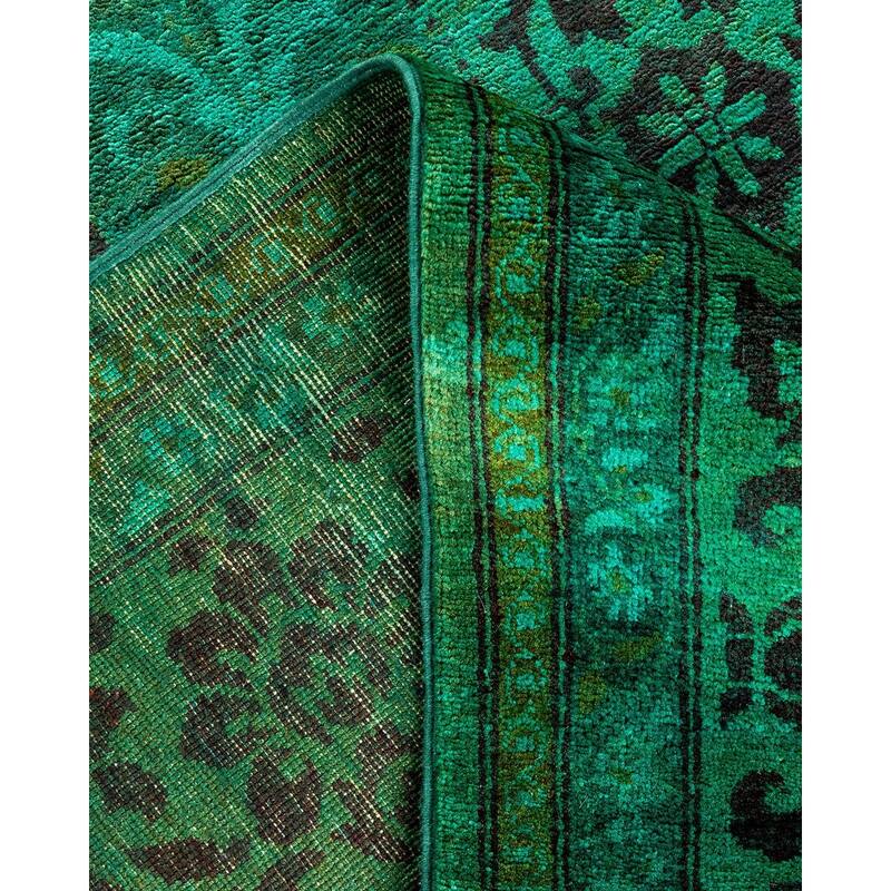 Vibrance, One-of-a-Kind Hand-Knotted Area Rug - Green, 6' 0" x 8' 9" - 6' 0" x 8' 9"