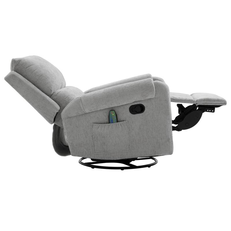 Manual Recliner Massage Recliner Chair Nursery Recliner Chair Swivel Rocker Recliner Sofa with a Side Storage Pocket