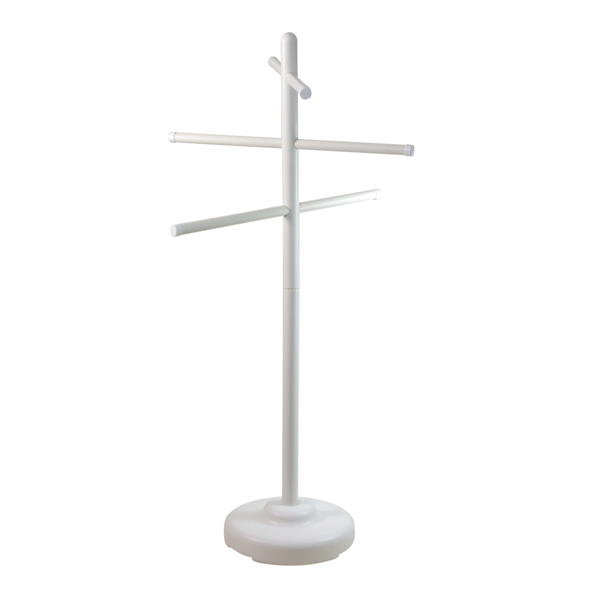 51-Inch White Swimming Pool Towel Hanging Rack Poolside Organizer - 51"
