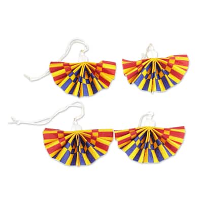 Novica Handmade Afafrantor Cotton Ornaments (Set Of 4)
