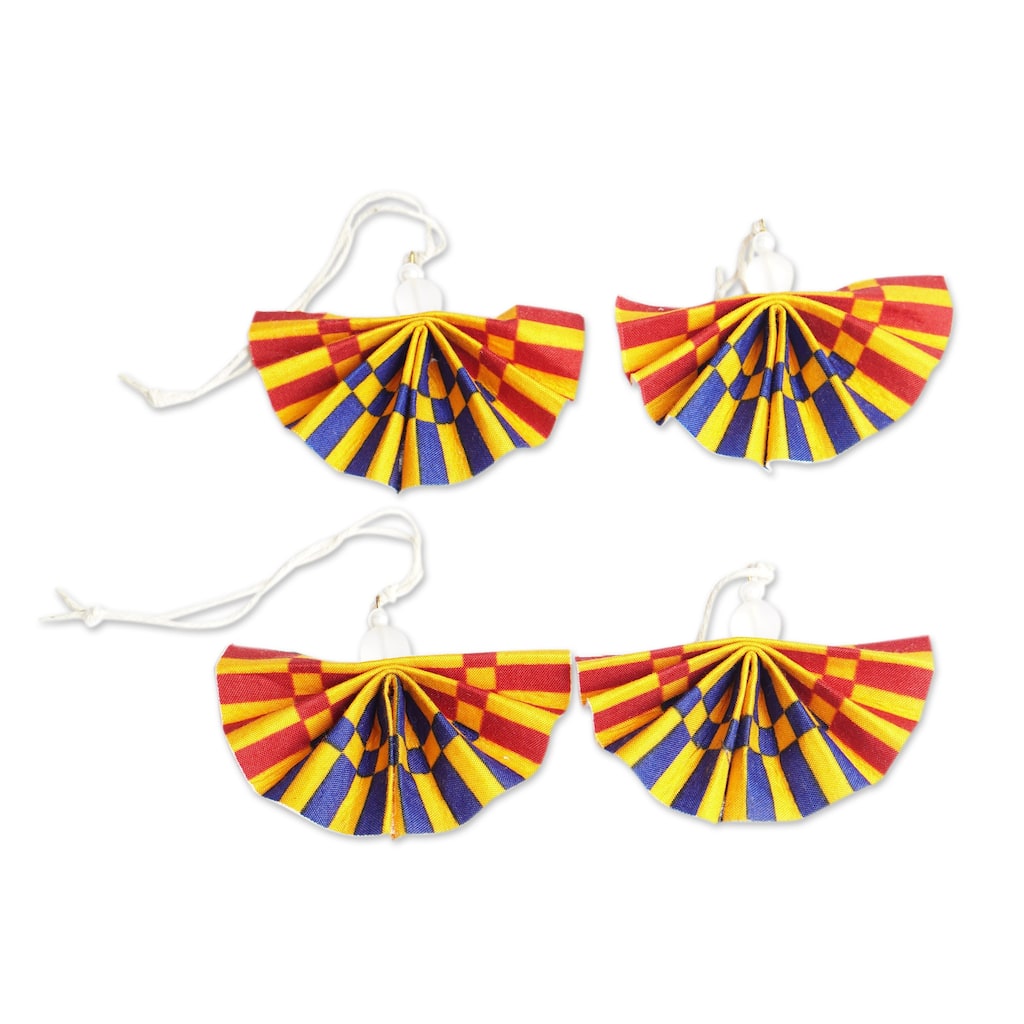 Novica Handmade Afafrantor Cotton Ornaments (Set Of 4)