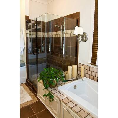 Contemporary 12 Inch 9.5W 1 LED Bath Vanity Brushed Nickel Finish with Opal White Blown Glass