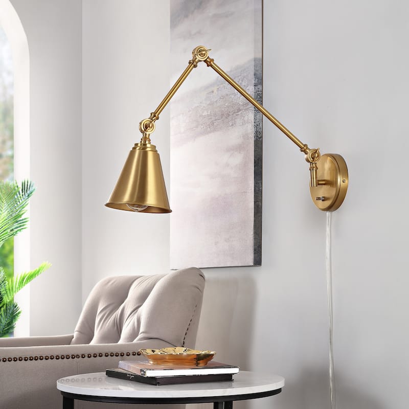 SAFAVIEH Lighting Kensley Wall Sconce - 5.9" x 21" x 19.5"