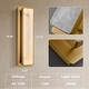 preview thumbnail 35 of 34, KAYLA 1-Light Gold LED Wall Sconce, Natural Alabaster Wall Sconce,Outdoor Sconce Rectangular Bedside Wall Lighting