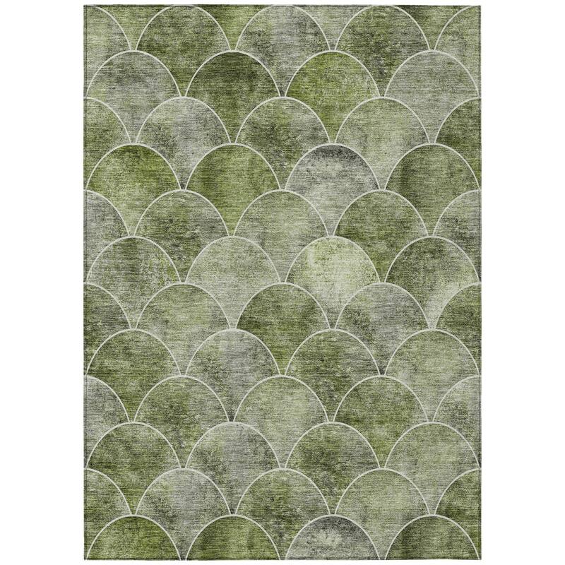 HomeRoots Abstract Transitional Rectangle Outdoor Rug