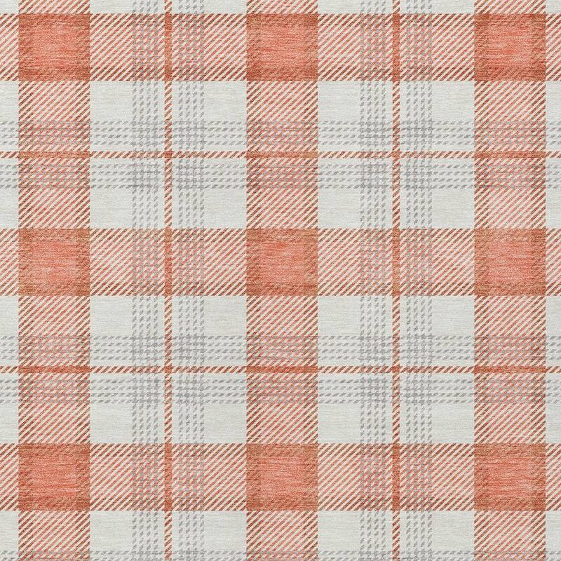 HomeRoots Plaid Transitional Rectangle Outdoor Rug