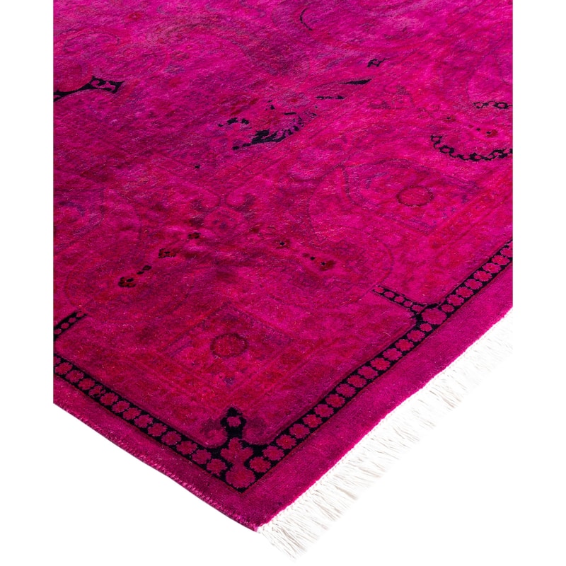 Overdyed One-of-a-Kind Hand-Knotted Area Rug - Pink - 6' 1" x 9' 0"