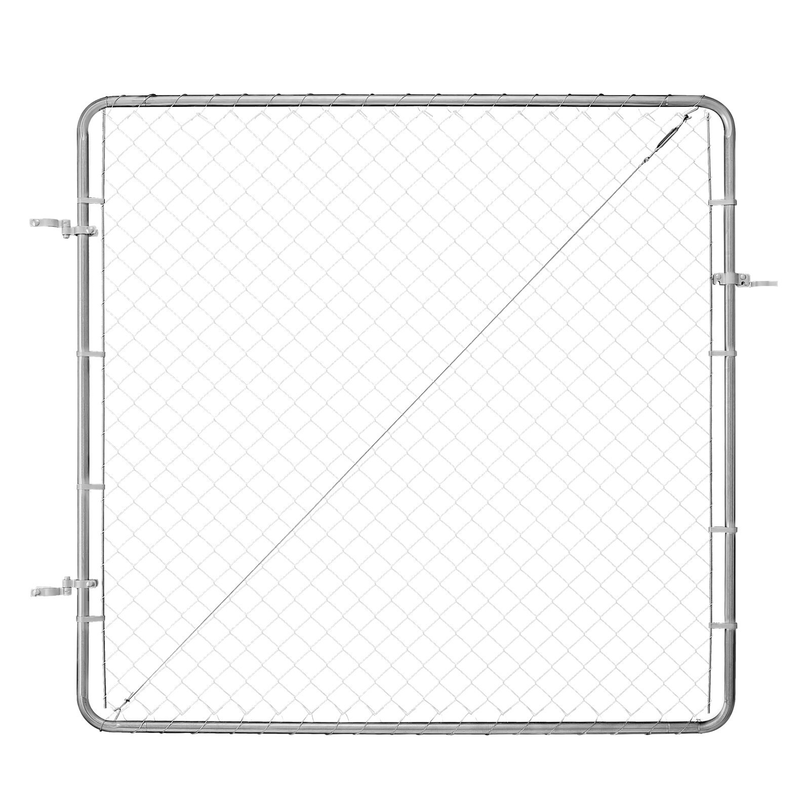 Galvanized Steel Chain Link Gate for Outdoor Yard and Garden - Overstock -  43154708