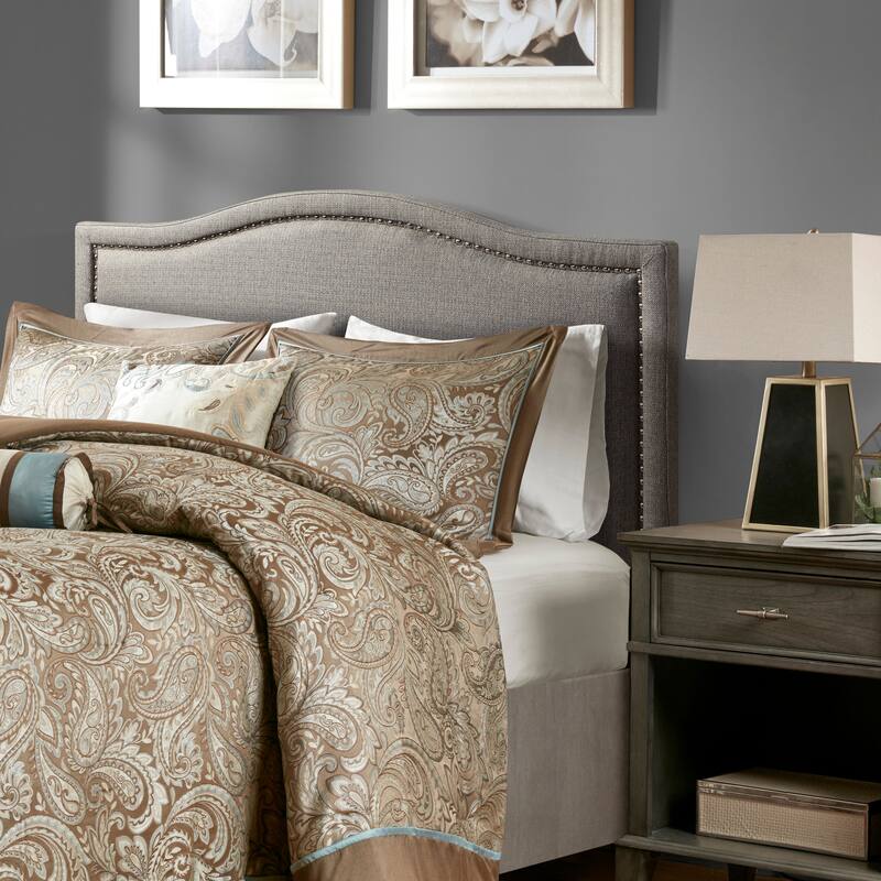 Madison Park Augusta Upholstered Headboard - Grey - Queen