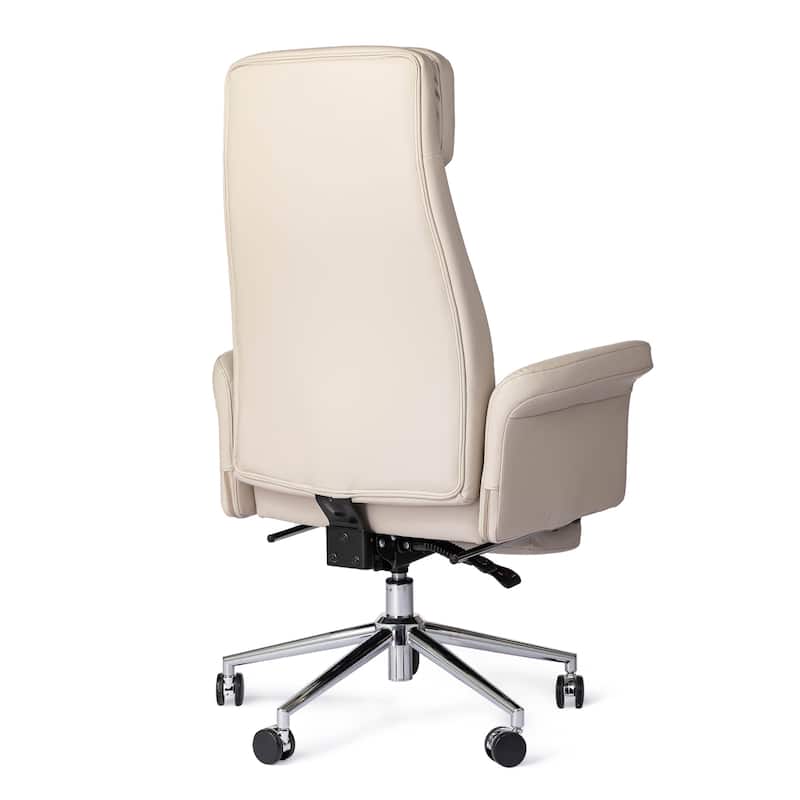Glitzhome 49"H Modern Adjustable Swivel High Back Ergonomic Office Chair with Armrest and Extendable Footrest