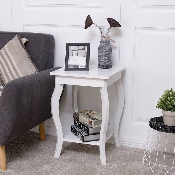Shop Gymax Set Of 2 Accent Side Table Sofa End Table Nigh Stand