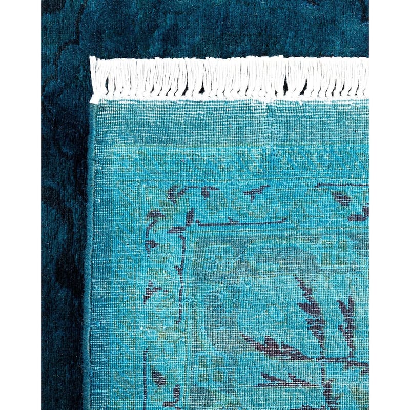 Fine Vibrance One-of-a-Kind Hand-Knotted Area Rug - Blue, 5' 10" x 8' 8" - 5' 10" x 8' 8"