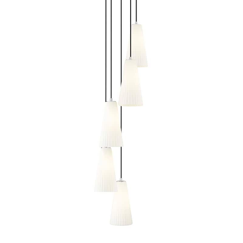 Z-Lite 3043P7-5R Farrell 5 Light 12" Wide Chandelier - Brushed Nickel