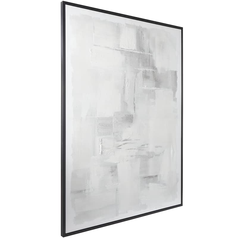 Canvas Abstract Living Room Framed Wall Art with Black Frame