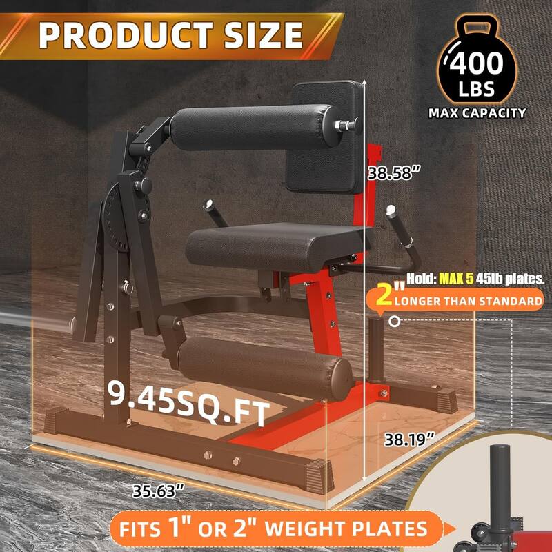 AECOJOY Leg Extension and Curl Lower Body Workout Machine, Heavy Duty Adjustable Leg Rotary Extension