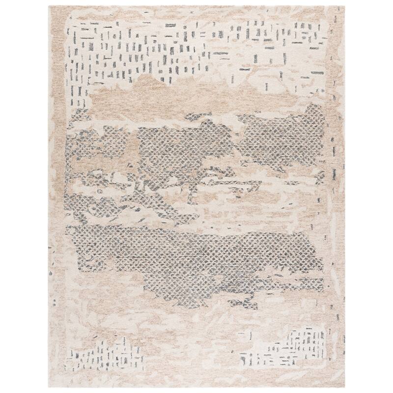 SAFAVIEH Handmade Harvest Dylis Modern Contemporary Wool Rug - 8' x 10' - Beige/Grey